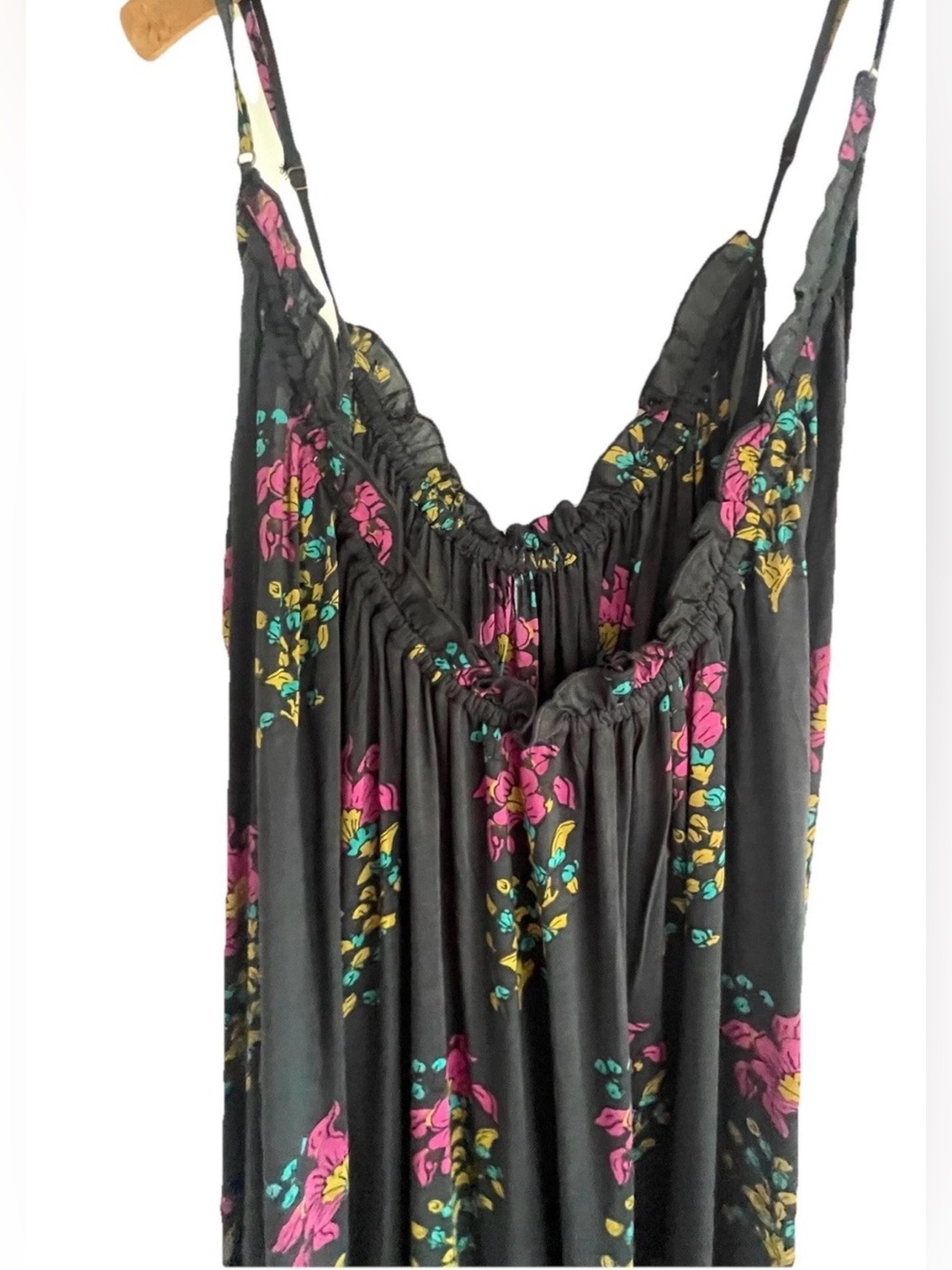 Anthropologie Maxi Dress or Cover-up  Floral Beachy Lounge Sz L-XL Modal Flowy - Picture 5 of 8